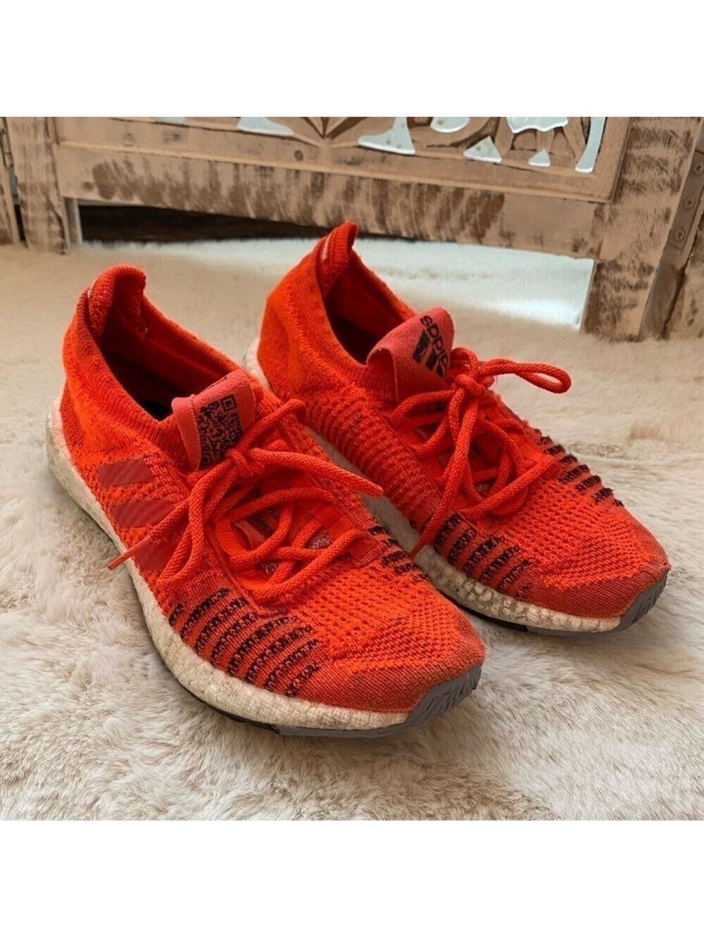 Adidas Pulse Boost HD Orange Flexible Sneakers. Size 4 Big Boy